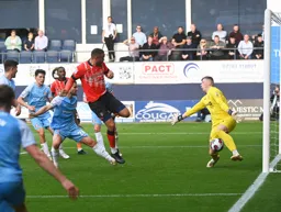 Carlton Morris scores the Town`s goal