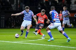 Alfie Doughty shot goes past future Hatter Tom Holmes