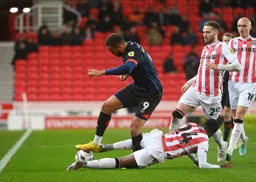 Carlton Morris puts his foot on the ball