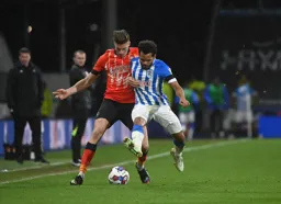 Duane Holmes gets in front of Reece Burke