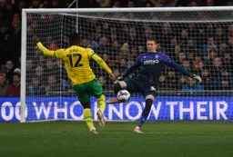 Ethan Horvath clears the danger