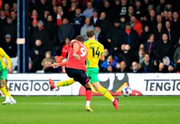 Carlton Morris scores the Town`s first goal