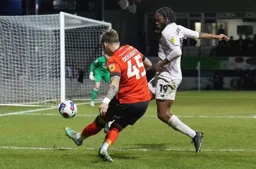 Alfie Doughty gets the ball across