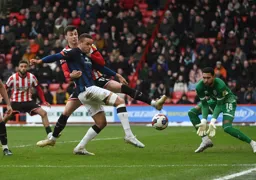 Carlton Morris scores the only goal of the game