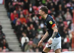 Alfie Doughty shows his delight after scoring the Town`s goal