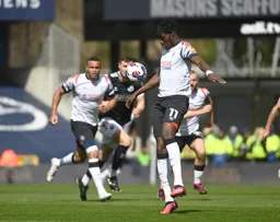 Elijah Adebayo brings the ball under control
