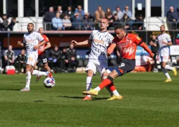 Carlton Morris trys a shot at goal