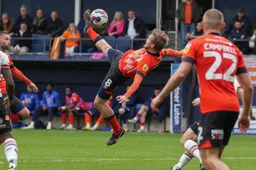 Luke Berry goes for an overhead kick