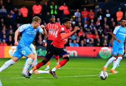 Gabriel Osho comes away with the ball