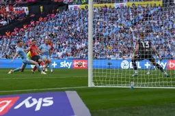 Jordan Clark scores the Town`s only goal