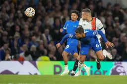 Carlton Morris gets the better of Silva