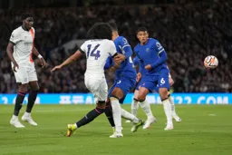 Tahith Chong gets the tackle in first