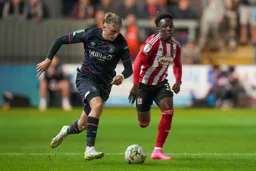 Alfie Doughty moves down the wing