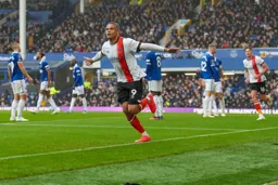 Carlton Morris off to the corner flag to celebrate