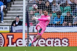 James Shea clears the ball downfield