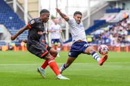 Chiedozie Ogbene delivers a cross into the penalty area