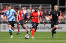 Marvelous Nakamba brings the ball through the centre circle