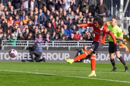 Tahith Chong shoots from the edge of the penalty area