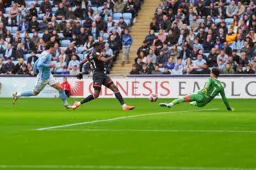 Elijah Adebayo scores the Town`s second goal
