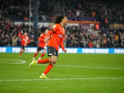 Tahith Chong wheels away after scoring his goal