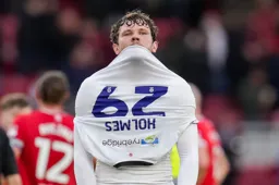 Tom Holmes is not happy after the final whistle