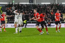 Mark McGuinness clebrates with a fist pump after scoring the games only goal
