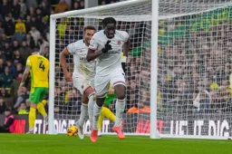 Elijah Adebayo is off to celebrate after putting the Town in front