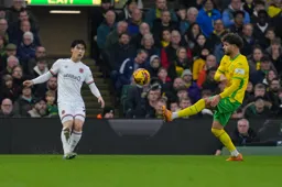 Daiki Hashioka lofts the ball forward