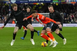 Jacob Brown looks for a way through