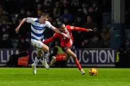 Tahith Chong in a race for the ball