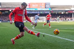 Alfie Doughty gets the ball across from the right
