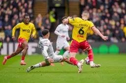 Jacob Brown slides the ball through