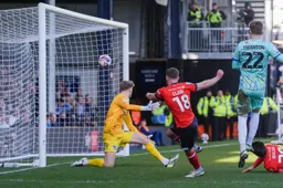Jordan Clark scores the only goal