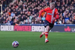 Alfie Doughty steams down the wing