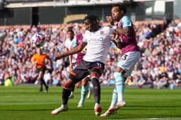 Elijah Adebayo attempts to control the ball