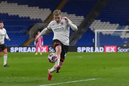 Alfie Doughty brings the ball under control