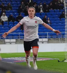 Thelo Aasgaard after netting the second goal