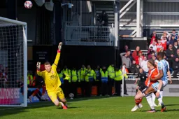 The ball flies over