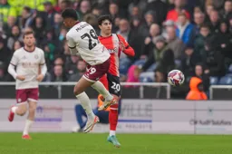 Liam Walsh knocks the ball forwards