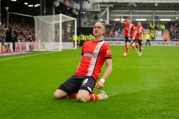 Thelo Aasgaard after netting the second goal