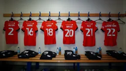 Changing room before the start
