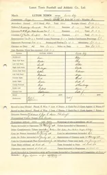 Exeter City H 14.3.1936 Match Paperwork