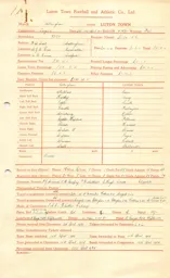Gillingham A 17.4.1937 Match Paperwork