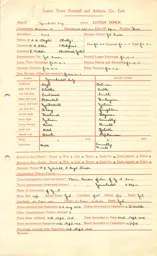 Manchester City A 10.9.1938 Match Paperwork