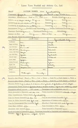 Manchester City H 14.1.1939 Match Paperwork