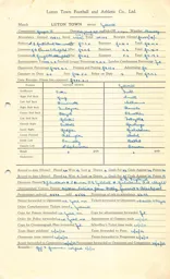 Millwall H 22.4.1939 Match Paperwork