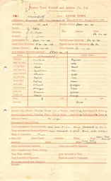 Chesterfield A 12.10.1946 Match Paperwork