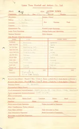 Bury FC A 18.1.1947 Match Paperwork & Correspondence