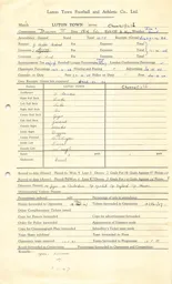 Chesterfield H 15.2.1947 Match Paperwork