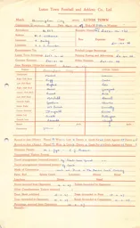Birmingham City A 19.4.1947 Match Paperwork